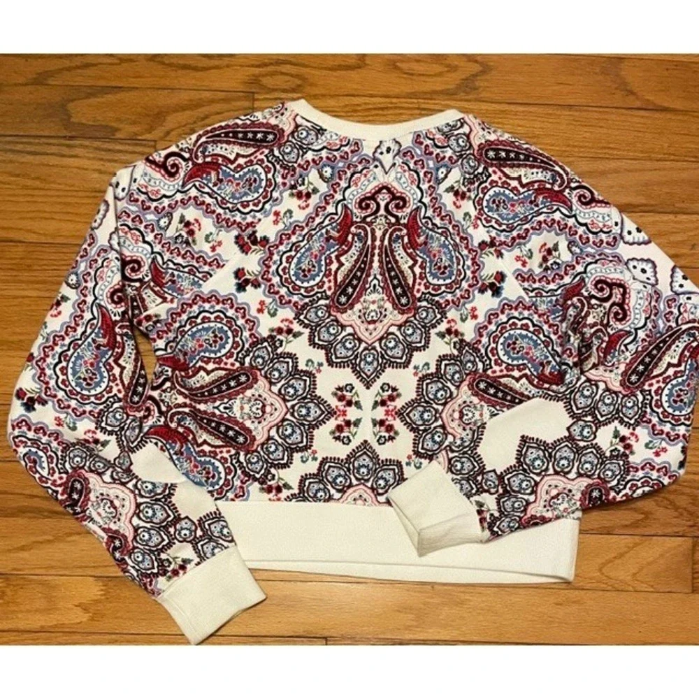 BODEN Paisley Cropped Sweatshirt S Small - Picture 3 of 3